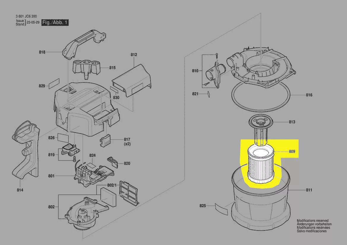 Filtre aspirateur sans-fil GAS 18V-10L Bosch